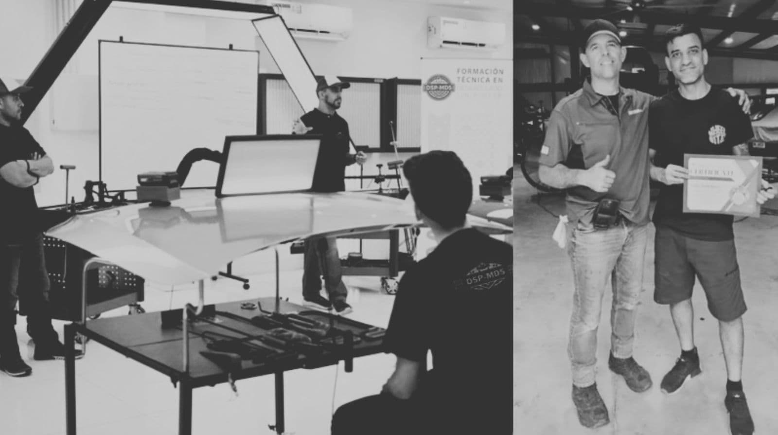 Curso de desabollado sin pintura en La Plata City Bell - Práctica PDR técnica